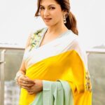 Bhagyashree Instagram - Shine bright ! There can be nothing more empowering than being yourself. #sarilove #shinebright #style #saree #glow #shinelikeadiamond #beyourownkindofbeautiful #bethewomanyouwanttobe Stylist - @roshni0819 Outfit - @ishaguptatayal x @connectedforfashion Photographer @pinkiemakhijani