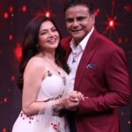 Bhagyashree Instagram - Waltzing into the future together Happy Anniversary love❤️ @himallay27 #hubbynme #love #couple #couplevibes #couplegoals #loveyou