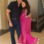 Bhagyashree Instagram - Rangelo mahro dholna !!! The man in my life who is always full of masti !! So full of suprises, completely unpredictable, has the full spectrum of colors to make the rainbow in my life. Happy birthday darling !! @himallay27 #happybirthdaydarling #birthday #hubbynme #couplevibes #colorofmylife