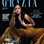 Bhumi Pednekar Instagram - Bhumi Pednekar is pushing boundaries, shifting narratives and owning the cinematic space she has created for herself. The Fall/Winter issue features an amalgamation of this season’s latest trends and the highly anticipated Grazia Cool List. Bhumi is wearing a hooded tie-up blouse, Balav; velvet trousers, Valtta; on left hand, from top to bottom: wired bangle (worn on arm), Myrha by Rhea; rhodium bracelet, Jenny Bird at Tanzire; elasticated chunky bracelet, Simran Chhabra Jewels; sculpted rhodium clasp bracelet, Jenny Bird at Tanzire; on right hand, coil bangle, Myrha by Rhea Photograph: Manasi Sawant Fashion Director: Pasham Alwani Words: Mehernaaz Dhondy Make-up: Sonic Sarwate Hair: Sanky Evrus Assisted by (styling): Nishtha Parwani Fashion Intern: Karena Vinaik Production: Yusuf Lokhandwala, Varun Shah #GraziaIndia #BhumiPednekar #Bhumi #SeptemberCover #Bollywood #Actor #FallWinterIssue