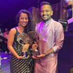 Darshana Rajendran Instagram - "Best Pair" on screen award for Jaya Jaya Jaya Jaya Hey at @mazhavilmanoramatv @amma.association entertainment awards. Thank you @vipindashb @nashidfamy @lakshmi_the_warrior @ganeshrmenon and of course @darshanarajendran ❤️