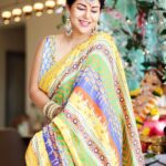 Debina Bonnerjee Instagram - Festive Ready ✨🩷 #ganpatibappamorya . . Styledby: @stylebysugandhasood @teamsugandhasood Outfitby: @gulabobyabusandeep Jewellery: @rimayu07 . . . #debinabonnerjee