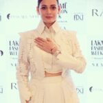 Dia Mirza Instagram - Proud to have walked for Raga by Titan X Pankaj and Nidhi at Lakme Fashion Week in partnership with FDCI. Heartiest congratulations to the designer duo for the completion of 15 years at fashion week and to Raga by Titan for their debut show at Lakme Fashion Week. The stunning ivory ensemble, from the XV collection paired with the exquisite watch from Raga by Titan’s Power Pearls collection, embodied grace and resilience, akin to modern woman 💖🕊️ #TitanRaga #RagaByTitan #Raga #RagaWatches #WomensWatches @lovemyraga @pankajandnidhi @lakmefashionwk @fdciofficial #ThrowbackThursday Hair and Make Up by Team @diva_rose21 @karanrai001 @kiran_chhetri92