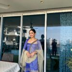Gayatri Bhardwaj Instagram - Turned mom’s saree into this fit💙😌 India