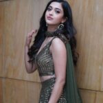Gayatri Bhardwaj Instagram - For the grand opening of #tigernageswararao ✨ . Wearing this beautiful outfit from @basanti_kapdeaurkoffee 🌸 Makeup @harshita.88 Hair @makeoversbyjabeen