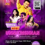 Haripriya Instagram - The wait is finally over. Private Sales for *Unnikrishnan Live in Singapore 2023* is now OPEN! Click the following link: https://sg.bookmyshow.com/booking/saleslink/PRIORITYSALES Use the promocode *PRIORITY10* to enjoy 10% OFF for priority sales for all category tickets. This promotion is exclusively for *Mask Studios* Important Note: The above priority promo code and sales is only valid from now till Saturday, 8th July 2023, 11:59pm! Following which the Public Sales will Open as per normal. *Book NOW!!!* #Unnikrishnan #booknow #BookMyShow #showtime #comingsoon #singapore