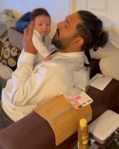 Hazel Keech Instagram - These giants Daddy hands got you for life Kid. Happy fathers day  @yuvisofficial ❤️❤️❤️
