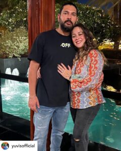Hazel Keech Instagram - Happy diwali from mine to yours Posted @withrepost • @yuvisofficial Celebrating our first Diwali with our little pataka Orion ⚡️✨ 🪔 Hope this festival brings you all loads of love, togethernesses, success and prosperity! 

Thoroughly loving our stay at @jumeirahzs 💯 thank you @mark_dxb_ for all the hospitality 🙌🏻 

@hazelkeechofficial