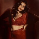 Hebah Patel Instagram - Styled by @officialanahita Outfit: @sanjevmarwaahaofficial @fashionsignatureofficial Jewellery: @adornablesbysonalimehra Pic: @adrin_sequeira Footwear: @septembershoes Makeup and hair: @emraanartistry