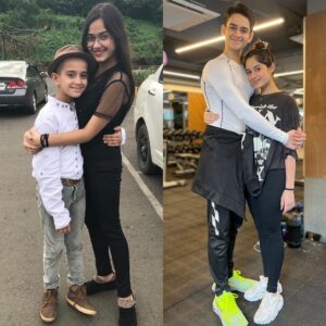 Jannat Zubair Rahmani Instagram - Happy birthday baby brother!!❤️ This is us 6 years apart Don’t grow so fast 🥹 Happyyy happyyy 16thhhhh😘😘😘😘😘