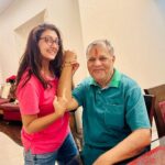Juhi Parmar Instagram - Rakshabandhan has always been a festive time at home and what's most special is the memories....Every year like I have shared earlier, Samairra ties rakhi to me and its a bond of ours where I shall always protect her! This year Samairra was a little under the weather hence we all couldn't get ready and celebrate in the most festive way but Samairra still had a bright smile on her face and excitement in her eyes about tying rakhis and so while the frames may not look perfect, the definition of perfect is slightly different for us due to the smiles and warmth we shared along with the laughter. Not to miss we both tie rakhi to my dad too.. after all he is the one under whose umbrella of love and care we all are protected 💖 #togetherforever #togetherness #rakhi #rakhshabandhan #family #bond