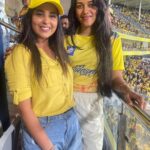Kanmani Manoharan Instagram - #kanmanimanoharan✨ IPL🏏 It was really fun watching with @kuraishi_the_entertainer 💯 @mirnaliniravi she is very sweet and very kind person ❣️