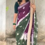 Kanmani Manoharan Instagram - #kanmanimanoharan✨ Beautiful saree @lotus__collections