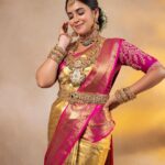 Kanmani Manoharan Instagram - #kanmanimanoharan✨ Makeover @priya_dharshini_makeupartist Jewellery@new_ideas_fashions Costume:@asiyans Shot @ganesh_toasty