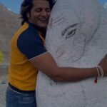 Karanvir Bohra Instagram - ganesha blessed me on the eve of #ganeshchaturti In #ladakh on the way to #pangong someone painted this rock and gave it a shape of #lordganesha It was so overwhelming, I didn’t leave ganesha for 10 minutes, just kept hugging… Thank you @wangchukstany for this opportunity to visit ladakh… @wisdomhimalayanvoyages @utladakhtourism #ladakhtourism Thank you for the wonderful idea @_kushalchauhan #Travel #Wanderlust #Explore #Adventure #travelgram #TravelPhotography #BeautifulDestinations #BucketList #TravelDiaries #TravelGoals #NatureLovers #RoamTheWorld #VacationMode #TravelAddict #ExploreMore #AdventureAwaits #WorldTraveler
