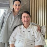 Karisma Kapoor Instagram – A friend, a guide, a role model. That’s what my papa is. 
To give him a beautiful surprise, here’s what I did and he loved it! 🤍

Are you also planning a surprise for papa but not sure what to do? 
Check out @myTridentHome’s variety of home furnishing products that shows him just how much you care. Kyunki rishte ho ya ghar, #SajaoMyTridentSe