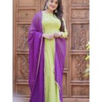 Karunya Ram Instagram - Go green 💚💜 : : : #karunyaram #milkybeautykarunyaram #heroine #actress #trending #viral