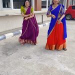 Karunya Ram Instagram - Finally Vibing to this trending song : : : #karunyaram #samridhiram #sisters #sisterslove #tradtional #halfsaree #gorgeous #cute #pretty #cute #actress #trending #viral #newreels