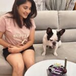 Karunya Ram Instagram - Happiest B’day to u DHEERA Magu 🎂💜💙💗❤️🐶🧿🍭🎉💐u turned 2 today loads of memories together wish u good health 🤗 : : #petstagram #bestpet #cutedogs #celebritydog #frenchbulldog #dheera #frenchbulldog #naughtylittleboy #canineclubofcubbonpark #cannineclubofbangalore Bangalore, India