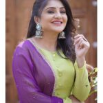 Karunya Ram Instagram - 💚💜 : : : Wearing : @devnastitchingstudio Makeup : @makeoverbysamridhi_ram Pics : @vishnu_vcaptures : : #karunyaram #milkybeautykarunyaram Elements Resort