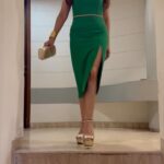 Krishika Lulla Instagram - Kindness Loaning someone your strength instead of reminding them of their weakness #justforreels #justsmile #krishikalulla Makeup @makeupbyjyotisaluja Dress @elisabettafranchi Bag @bottegaitalica Shoes @gucci