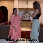 Krishika Lulla Instagram - When mom enjoys the trending song ….#one take #nofilter #just real #motherdaughterlove #krishikalullamotherdaughterseries #krishikalulla. Specially for my friend @tamannaahspeaks