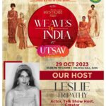 Leslie Tripathy Instagram - Here we announce our Wonderful host for our show attending our Fashion runway #WeavesofIndia A fashion runway and platform to support our Indian weaves and intact the traditions of India Our Host @leslietripathy Actor/Talk show host / creator Organised by @nidhi_pandya5555 a pop up curated to support our Indian artisian,weavers,karigars on account of our second anniversary bash of @thegrowingindiastore @nidhi_pandya5555 Do visit ....your presence will help hundreds of live artisans and karigars grow their business Your every purchase will help our homegrown brands grow and this Diwali 🎇🪔 let's spread some happiness and love by uplifting small business grow 🙏😊 A warm invite to one and all ....please drop in ,buy,shop and spread some love 💞 #Nidhipandya #thegrowingindiastore #prediwaliexhibition #faahionrunway #weavesofIndia #weaversofindia #karigars #artisians #popupshow Juhu, Mumbai