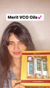 Leslie Tripathy Instagram - @meritvco MERIT Virgin coconut oils are of Medicinal grade,I tried them and I have included them in my skincare and diet aswell
1- virgin coconut oil also known as Vco 
I use it to oil my scalp and hair
To moisturise my face and body
For oil pulling

2- castor oil-I use for nourishing healthy longer nails, thick eyebrows and eyelashes growth 

3- walnut cold pressed oil
 I use for eating as I add 5 drops to my dal, salad and sabzi as walnut helps in brain health
#coldpressed #coldpressedjuices #coldpressedoils #coldpressedcoconutoil #coldpressedsoap #coldpressedoil #organiccoldpressedjuices #coldpressedcoffee #coldpressedjuicery #coldpressedobsessed #dailycoldpressed #organiccoldpressedjuice #rawcoldpressedjuice #nativecoldpressed #coldpressedisbest  #dailycoldpressedjuice #raworganiccoldpressed #coldpressedjuicer #organiccoldpressed #coldpressedjuicebali #coldpressedsoaps #restorecoldpressed #freshcoldpressedjuice #firstcoldpressed #coldpressedcastoroil #coldpressedcocktails #purcoldpressed #coldpressedlifestyle #leslietripathy #meritvco