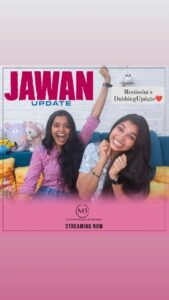 M.M. Manasi Instagram - How can you not join the trend when your baby sister has worked in this amazing film???

So so so so happpyyyyy that @monisshamm  has dubbed for @sanjeeta11 in #Jawan♥️♥️

Head to our YouTube Channel to watch our #M3Talks episode about this experience ♥️

Link in Bio ♥️

#Reel #Reels #Trends #VoiceOverActor #trendingaudio #jawan7thseptember2023 #srk @jawanmovie @atlee47 @iamsrk @nayanthara