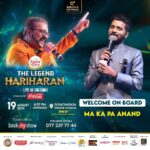 Ma Ka Pa Anand Instagram – Welcome on board @makapa_anand 

🎫 @bookmyshow_lk (Link In Bio)

#aaraaentertainment #hariharan #thelegendhariharan #aaraatv #srilankaevents #hariharanliveincolombo #hariharanconcert #hariharaninsrilanka #srinisha #srinishajayaseelan #eventoftheyear #stephendevassy #solid @cocacola_sl @srilankanairlinesofficial @cinnamonlakeside @tourbluelive @saritatextorium @sathiessj @juniorkuppannasl @span_tower @emergingmedia.lk @virakesari @cineulagamweb @ibctamilmedia