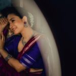 Manvita Kamath Instagram - 💜💜💜 . . . . @suta_bombay @vasukikarkone @vasukikarkone @maayakriya @makeover_by_surabhi . . #purple #saree #sareelove #trending #instagood #regrann