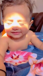 Mayuri Kyatari Instagram - Sonshine😘🧿 @starboii_1111 

#son #cutenessoverload #love 
#lifeline #happy #mayurikyatari 
#aaravthestarboii