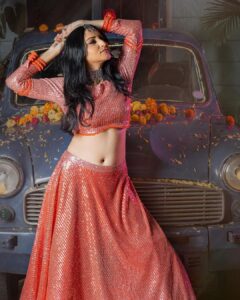 Meghana Gaonkar Instagram - ☄️
~
Styling/Outfit: @memsahib_byshachinaheggar 
Photography: @_trip_lenz_ 
Make up & Hair: @pannasmakeuppvtltd