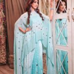 Mouli Ganguly Instagram - May you have a blue-tiful day ! . . Outfit @yuktaadesignerstudio Hair and makeup @priya_sureka