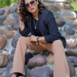 Nandita Swetha Instagram - Trial n Error . Shot by @happy_portraits_photography . Outfit details Black top - Zara Pant - @kazowoman Blazer - @zara Heels - @hm Accessories - @h&m Sunglasses - @charleskeithofficial Watch - @rado . #photoshoot #promotion #actresslife