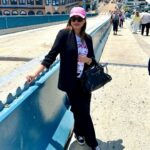 Neelam Kothari Instagram - Bright and sunny California ☀️☀️💖💖 @cry.america @crysandiego Santa Monica Beach and Pier, Santa Monica, California