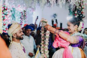 Neetha Ashok Instagram - Blessings 🥰

Bride & groom’s Costume designed, conceptualised & styled by @arulaa_by_rashmianooprao 
Mua by @piya.artistry 
Brides and grooms jewellery by @beadedtreasuresjewelry 
Pc @pixel_stream 
Bridal mehendi by @mehendistoriesbykiran 
Nails by @flamingonailsindia 

#married #justmarried #happytears #tearsworthymoment #bridesofbangalore #brides #southindianbrides #southindianweddings #indianwedding #indianbride #southindianjewellery #wedding #bridalmakeup #bridesofindia #southfashionstyle #silksaree #kanchipuramsaree #bridesofhydrabad #bridaljewellery #templejewellery #weddingphotography #sareelove #bridal #southindianfashion #bridalwear #makeup