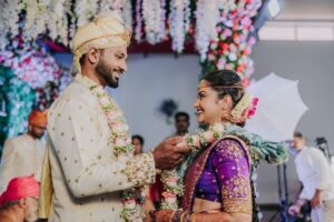 Neetha Ashok Instagram - Blessings 🥰

Bride & groom’s Costume designed, conceptualised & styled by @arulaa_by_rashmianooprao 
Mua by @piya.artistry 
Brides and grooms jewellery by @beadedtreasuresjewelry 
Pc @pixel_stream 
Bridal mehendi by @mehendistoriesbykiran 
Nails by @flamingonailsindia 

#married #justmarried #happytears #tearsworthymoment #bridesofbangalore #brides #southindianbrides #southindianweddings #indianwedding #indianbride #southindianjewellery #wedding #bridalmakeup #bridesofindia #southfashionstyle #silksaree #kanchipuramsaree #bridesofhydrabad #bridaljewellery #templejewellery #weddingphotography #sareelove #bridal #southindianfashion #bridalwear #makeup