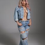 Neha Bhasin Instagram - All denim will always be a vibe. What ya think? COMMENT below 😆 #nehabhasin Shot and edited @ikshitpatel Makeup @makeoverby_anna
