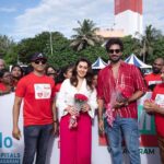 Nikki Galrani Instagram - Hearts united for World Heart Day at Marina Beach, Chennai ♥️ #HealthyHearts #WorldHeartDay #Awareness