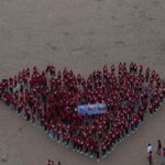 Nikki Galrani Instagram - Hearts united for World Heart Day at Marina Beach, Chennai ♥️ #HealthyHearts #WorldHeartDay #Awareness