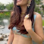 Pooja Chopra Instagram - ~ 🦋 ~ . . . Styled by @stylebyesh Outfit by @wildflowerbykrishna Jewellery @the_jewel_gallery Mua @jitu26_makeupartist