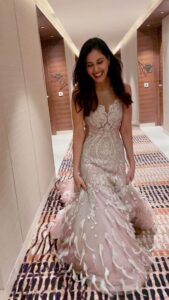 Pooja Chopra Instagram - Fairy-tale mode ON✨ #coy #shy #fun #preety #beautiful all of this n more in @dimpleamrin I’m a HAPPY GIRL 🎈styled by @stylebyesh