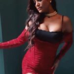 Poonam Pandey Instagram - Red brings out my slay game ;) . . . #poonampandey #red #dress #colour #favorite #sexy #love #reels #fun #pplovers #poonampandeyvideos #reelsvideo #reddress