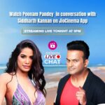 Poonam Pandey Instagram – Get ready to dive into intriguing conversations as @poonampandeyreal joins the live chat with @sid_kannan! 🤩 

Tune in tonight at 9 pm for the LIVE Chat, streaming free on #JioCinema.