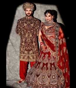 Poonam Preet Bhatia Instagram - Authenticity over Everything ❤️ 

.
.
.

Designer for Sanjay’s & Poonam’s Outfit- @rohitkverma 
Photographer : @amitkhannaphotography 
Makeup for Sanjay @makeupeiress 
Makeup for Poonam @makeupbysabashaikh