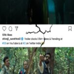 Radhika Narayan Instagram - Shivajisurathkal2 𝘁𝗿𝗮𝗶𝗹𝗲𝗿 strikes 𝟭.𝟱𝗠+ 𝘃𝗶𝗲𝘄𝘀 Watch the trailer now on @aanandaaudio YouTube channel. In theatres on 14th April. #shivajiuniverse @ramesh.aravind.official @akashsrivatsa @anupgowdaproducer #RekhaKN @meghanagaonkar @iamsangeethasringeri @judahsandhy @krg_connects