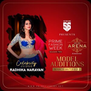 Radhika Narayan Instagram - Introducing our judges for the Model Auditions of 56 secure presents Prime fashion week season 2 
•
•
@thizizradhika a renowned and talented actress of Sandalwood ♥️ 
.
.
.
#primefashion #primefashionweekseason2 #fashionshow