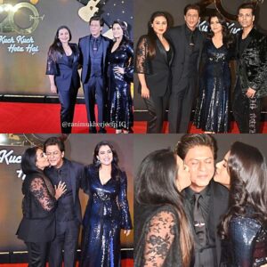 Rani Mukerji Instagram - I kid you not when I say this, I shed tears seeing this. DO YALL REALIZE WHAT AN ICONIC MOMENT THIS IS!!??? The KKHH trio (which is my favorite cast in any movie ever) together, ahhh 🤩! Made my day, more to come! But y’all, these three are adorable and I’m so glad Rani and Kajol are getting along so well!!!