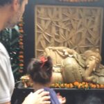 Raveena Tandon Instagram - Our family Ganpati celebrations down the years .. 🙏🏻🌸🕉️🌸🙏🏻 Lil @rashathadani and #ranbirvardhanthadani ♥️ Bandra West